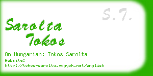 sarolta tokos business card